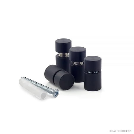 Simply Standoffs Complete 1/2"D x 1/2"L SIMPLY Standoff Kit - Matte Black OEMK-050BL